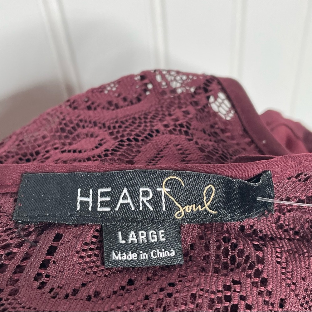 Heart Soul Lace Cold Shoulder Sheath Dress - Picture 6 of 6